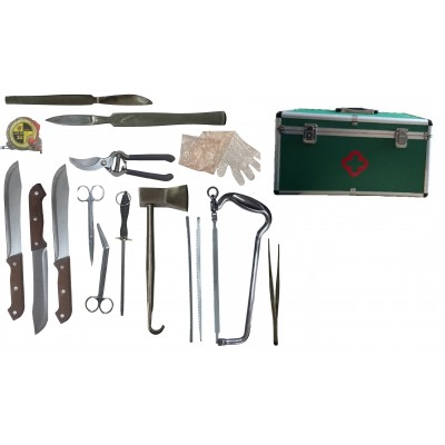 НАБІР ІНСТРУМЕНТІВ ДЛЯ РОЗТИНУ ТВАРИН НР-117 (17 предметів)