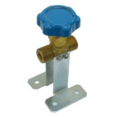 Клапан запірний К-1409-250 G3 / 4 синій маховик з кронштейном h 90