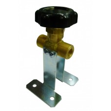 Клапан запірний К-1409-250 G3 / 4 чорний маховик з кронштейном h 90