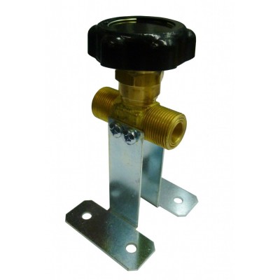 Клапан запірний К-1409-250 G3 / 4 чорний маховик з кронштейном h 90