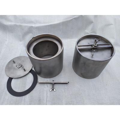 Барабан з нержавіючої сталі до кульового млина МШЛ-1 (6 літрів)