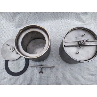 Барабан з нержавіючої сталі до кульового млина МШЛ-1 (6 літрів)