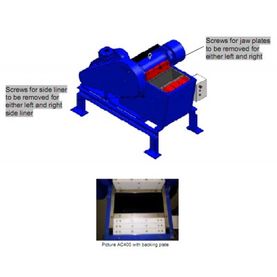 Лінія подрібнення та сортування полікремнію, феросиліція на основі щікової дробарки AC400