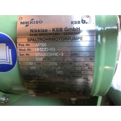 Насоси для хімвиробництв Nikkiso KSB GmbH  AP-100, HM22D-B3 (насос HM22D-B3)