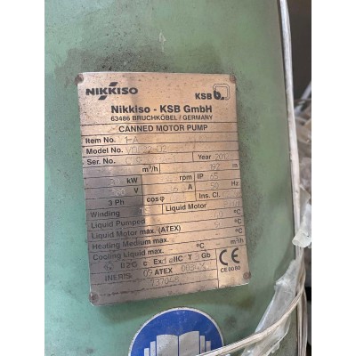 Насоси для хімвиробництв Nikkiso KSB GmbH  A-1, VOF22-D2 (насос Nikkiso KSB GmbH )
