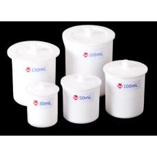 Склянка фторопластова з кришкою 30мл-300мл (тигель фторопластовий)