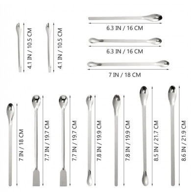 Шпатель лабораторний нержавійка (12штук)